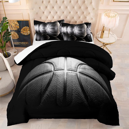 Tailor Shop Basketball Comforter Set Para Niños Niños Adoles 0