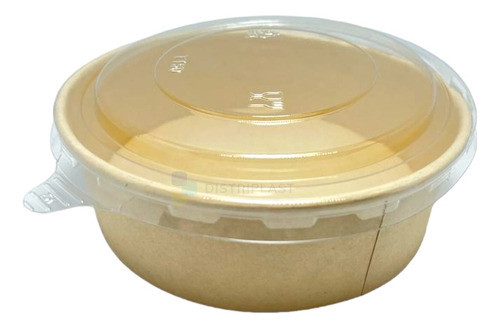 Bowl Bamboo Kraft 500cc Ensaladera Envase Descartable Pote 1