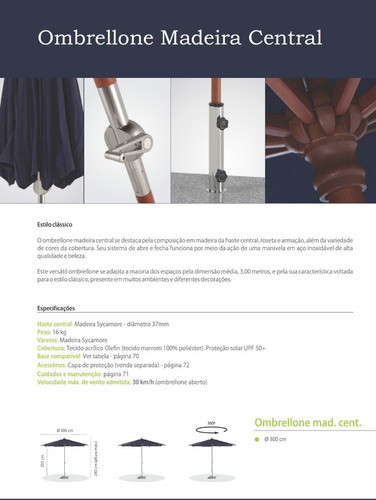 Sombrilla De Jardín En Madera De 3 Mts . Myshopuruguay!!! 1