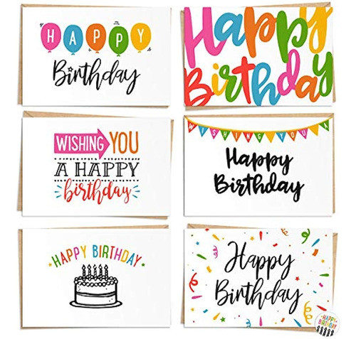 Paquete De 120 Tarjetas De Feliz Cumpleaños: El Juego A Gran 0