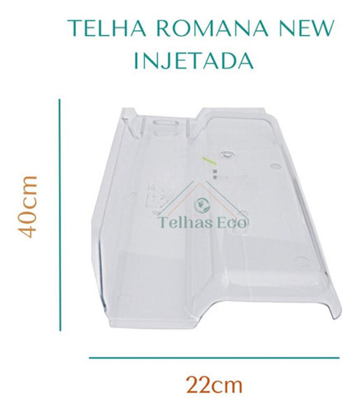 Kit 5 Telha Transp. Romana São Francisco/cemisil 40x22 1