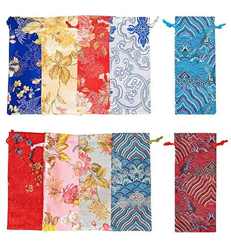 Ph Pandahall 10pcs 10 Colores De Seda Bolsa Con Cordon Broc 0
