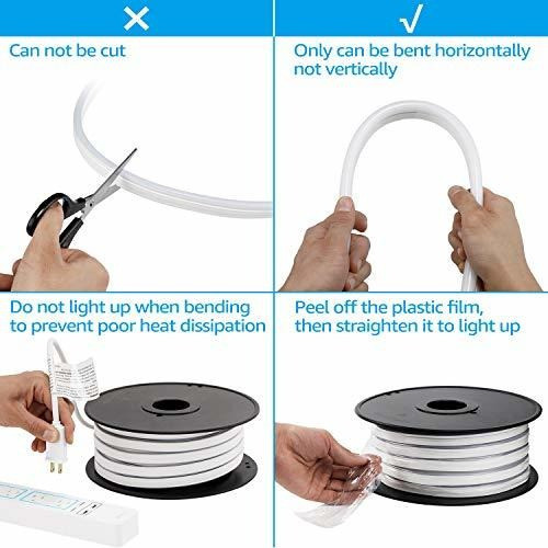 Torchstar - Luz De Cuerda De Neón Led De 50 Pies, Luces Cone 1