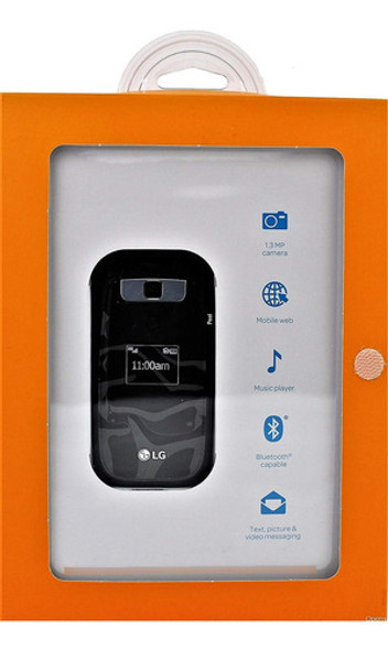 LG B470 At & Ampt Teléfono Abatible Básico 3g Prepago, Negro 1