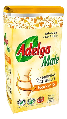 Yerba Mate Adelga Mate Con Hierbas Naturales Naranja 500g 0