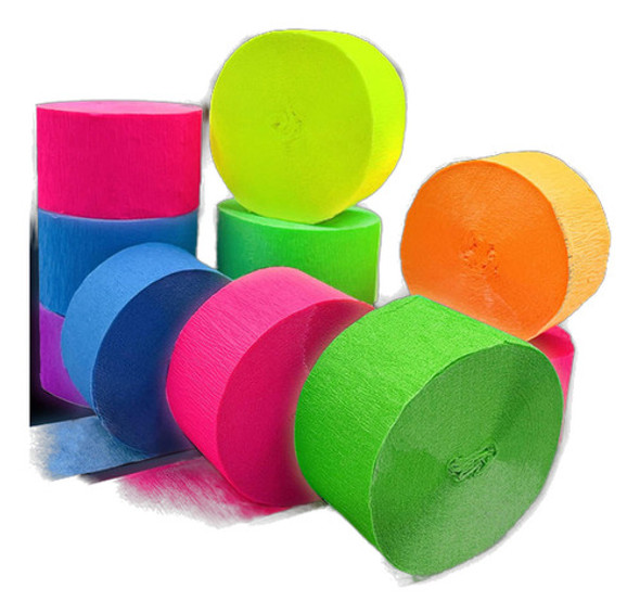 Guirnaldas Fiestas Brilla Oscuridad 6 Colores Papel Crepe 0