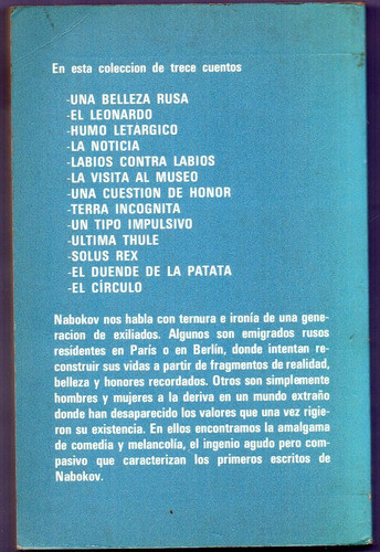 Libro Una Belleza Rusa De V. Nabokov 1