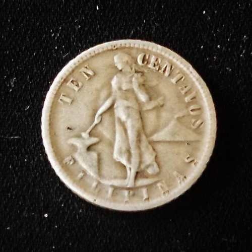 Filipinas 10 Cents 1945 Muy Bueno Plata Km 181 0