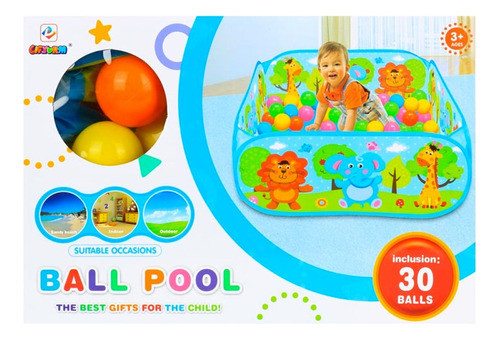 Pelotero Infantil Corralito Bebés Autoarmable 30 Pelotas 1