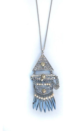 Collar Colgante Largo Con Picos D832 0