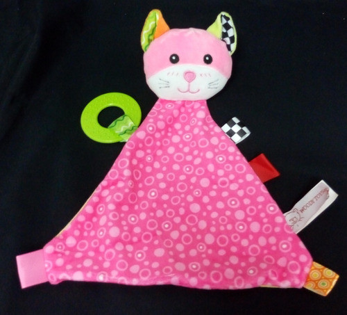 Trapito Mantita De Apego Gatita Rosa Con Sonajero + Mordillo 0