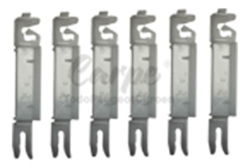 Kit 6 Grampas Moldura Lateral Parabrisas Peugeot 308 1