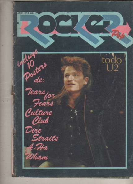 Unica Revista * Rocker Pop * Nº 3 Año 1986 U2 - Culture C 0