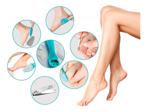 8 En 1 Exfoliador Pies Removedor Callos Escofina Podologia 0