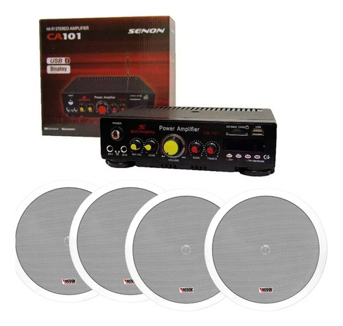 Consola Potenciada Sd Usb Aux  Local Funcional + 4 Parlantes 0