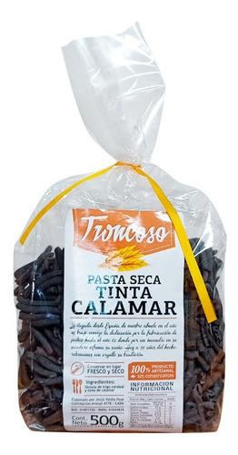 Fideos Caserecce Tinta De Calamar Troncoso 500 Gr 0