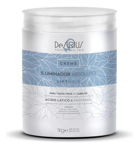Creme Hidratação Iluminador Absoluto 1kg De Sirius 0