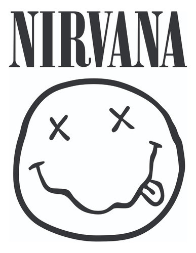 Calco Sticker Nirvana Vinilo Auto Moto Tuning Pc Termo 0