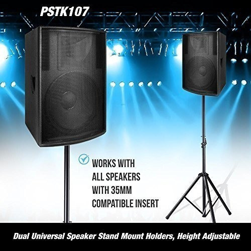 Pyle Pstk107 Trípode Doble Pa Dj Universal Para 2 Altavoces 1