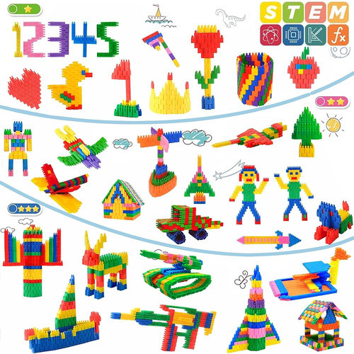 Kids 600pcs Set Building Blocks Construction Toy - Learning 1