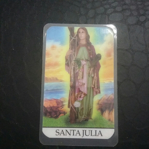 Estampita De Santa Julia Plastificada 0