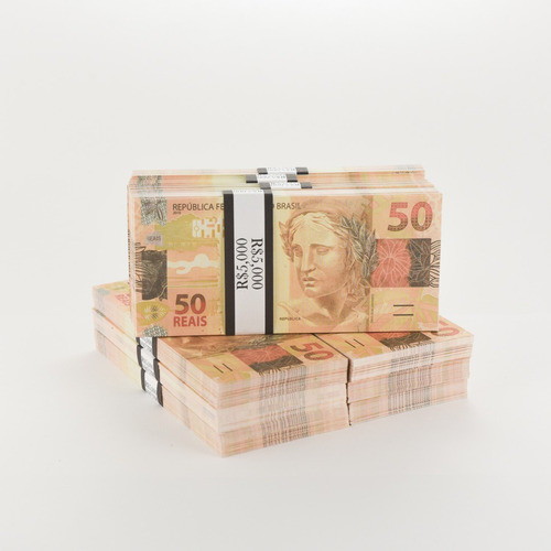 Notas Falsas De Brinquedo 50 Reais Cédulas Realistas 1