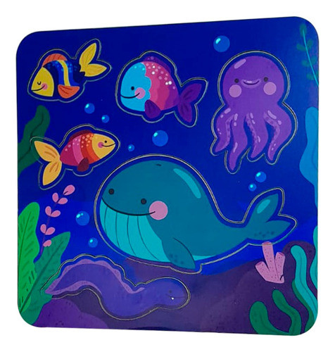 Brinquedo Infantil Em Mdf Animais No Fundo Do Mar Promoção 0