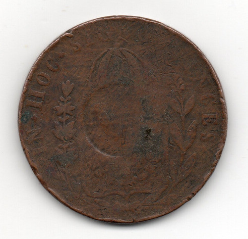 Brasil Moneda 40 Reis Resello Sobre 80 Reis Año 1835 Km#446 1