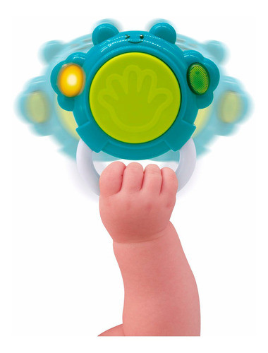 Mordedor Musical Tambor Bebe C/luz Alivia Dor Gengiva Acalma 1