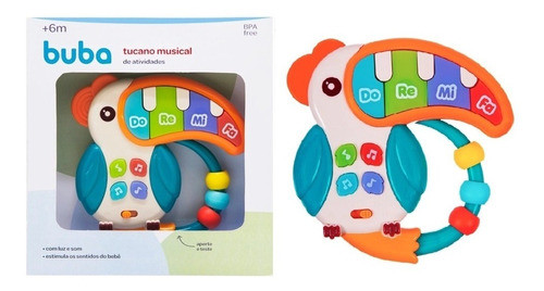 Tucano Atividades Buba Musical Teclado Luz Mordedor Infantil 1
