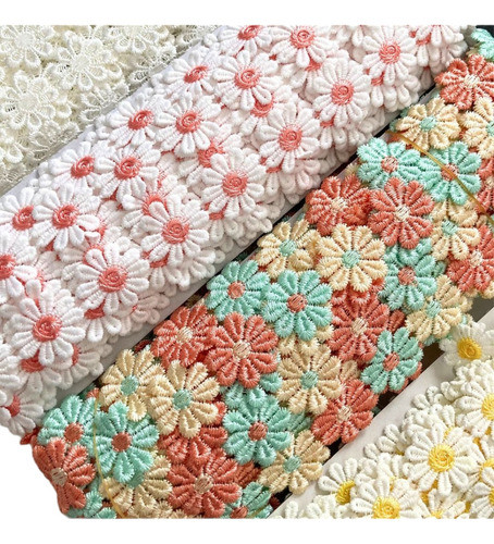 Cruny Diseño Flor, Piezas De 13,70mts. Hermosos Diseños 1