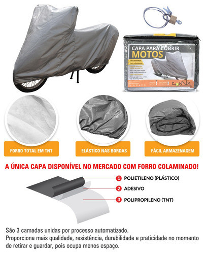 Capa Impermeável Moto C/ Cadeado Bmw R1200 Gs Sem Bau | Cm4c 1
