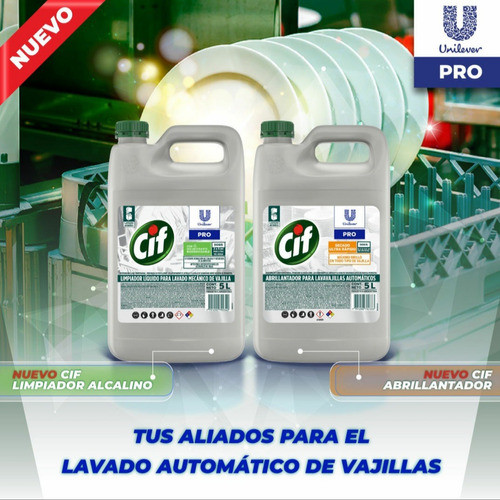 Cif Jabon P/ Maquina Lavavajilla 5 Lts + Abrillantador X 5 L 1