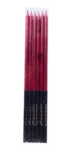 8 Velas Color Rojo 0