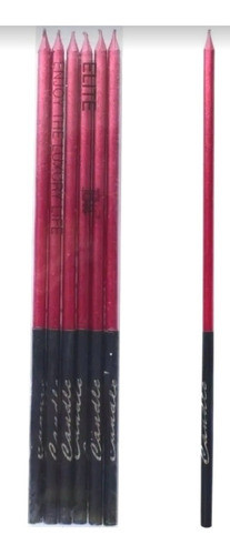 8 Velas Color Rojo 1