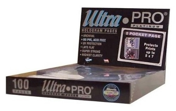 Ultra Pro 2 Pocket Platinum Page With 5 X 7 0