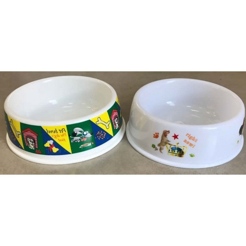 Plato Bowl Comedero Melanina Para Perros Mascotas 15cm 0
