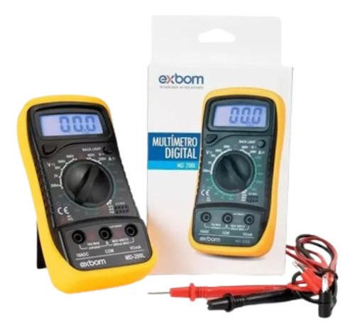 Multimetro Digital Com Suporte/capa/iluminação Md200l Exbom 0