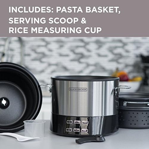 Black+decker Rcr520s - Olla De Cocina Todo En Uno, 20 Tazas/ 1