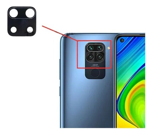 Vidrio Lente De Camara Trasera De Redmi Note 9 0