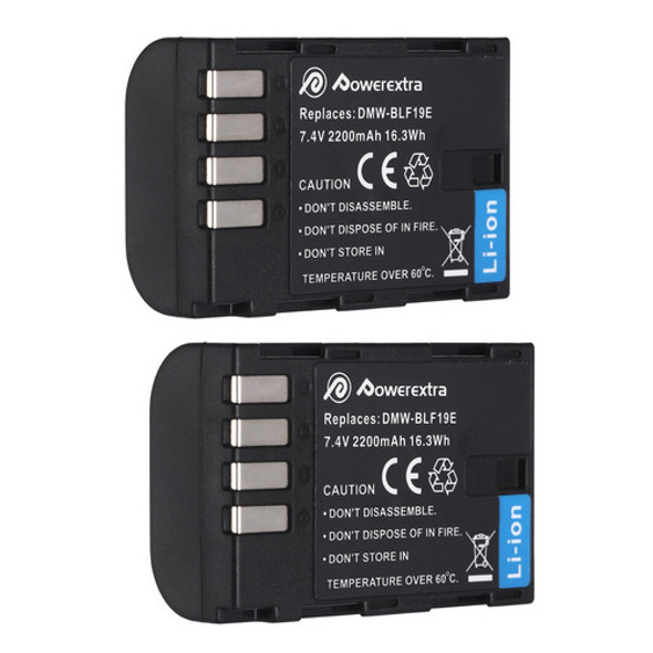 Pack De 2 Baterías Para Panasonic Dmw-blf19 Dmw-blf19e Lumix 1