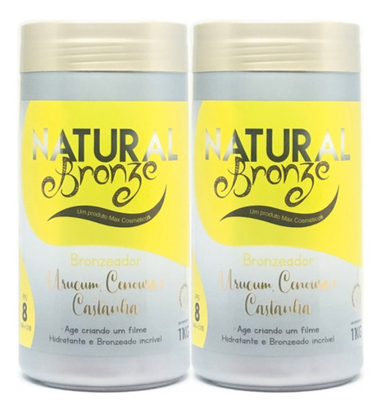 02 Bronzeador Urucum Cenoura Castanha 1kg Natural Bronze Max 0