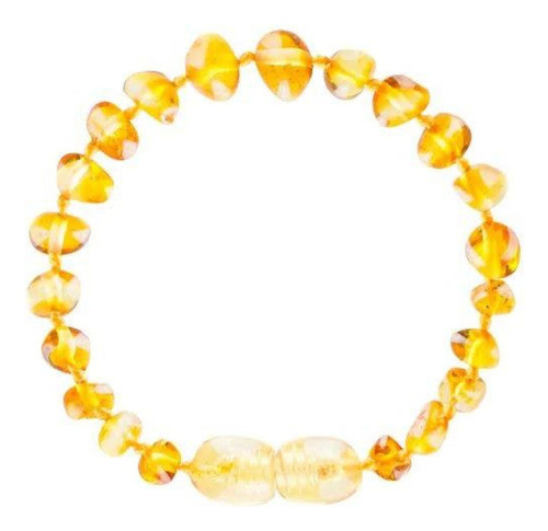 Pulseira De Ambar Infantil Baroque Honey - 14cm - Baby Care 0