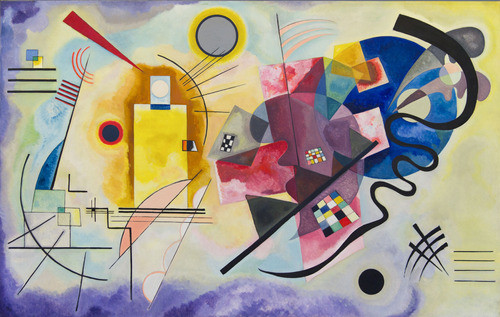 Poster Laminas Afiches Kandinsky 30x45 Amarillo Rojo Y Azul 0