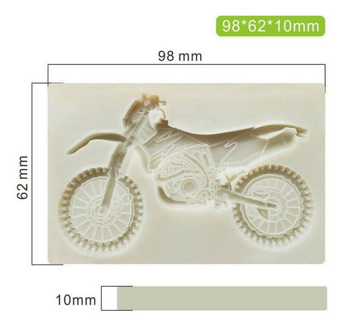 Molde De Silicone Moto De Trilha Motocross 1
