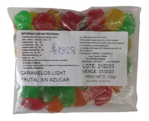 Caramelos Sin Azúcar Sabores Frutales 100 G 1