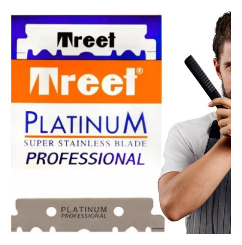 Hojas De Afeitar Para Navaja 100und  Barbería Treet Platinum 0