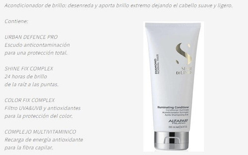 Kit Shampoo + Acondon Illuminating Alfaparf Semi Di Lino 1