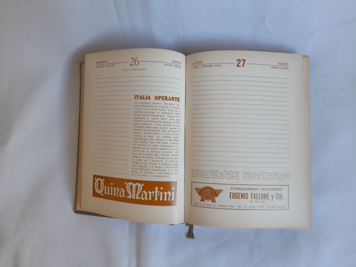 Antiguo Almanaque Italiano De America Latina 1967 Publicidad 1