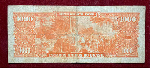 Billete 1000 Cruzeiros Brasil 1963 Pick 181 A Pedro A Cabral 1